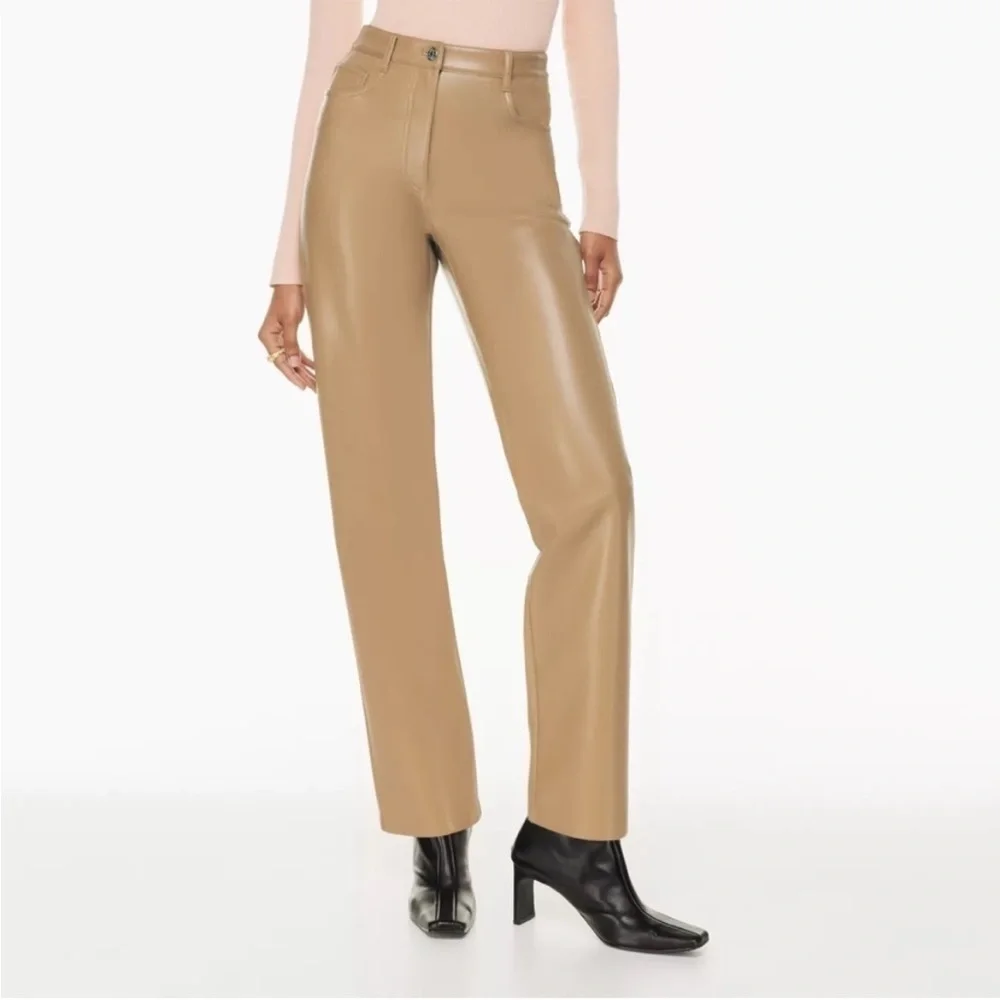 Wilfred Melina Pant Vegan Leather Dry Sage Size 10 NWT
